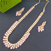 Kundan Mala Set (Baby Pink) – Timeless Bridal Jewelry for Weddings & Festive Occasions
